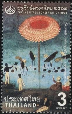 Mural from Borom Niwat Ratchaworawihan Temple, Bangkok