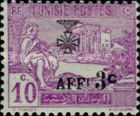 Ruins of the Capitol of the Dougga overprint and surcharged