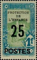 Post Rider overprinted and surcharged