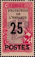 Post Rider overprinted and surcharged
