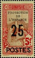 Post Rider overprinted and surcharged
