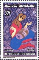 Woman embroidering