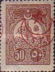 overprint on Internal post stamps 1908