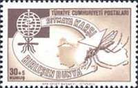 Malaria Eradication Emblem, Map and Mosquito