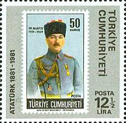 Stamps with Portraits of Turkey and Kemal Ataturk