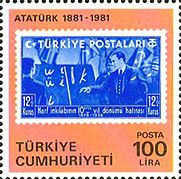 Stamps with Portraits of Turkey and Kemal Ataturk