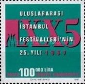 Number 25, Inscription, Green Blue
