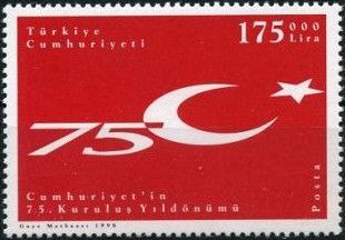 Turkish Flag and Number 75