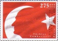 Turkish Flag with Silhoutte of Kemal Ataturk