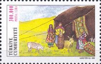 Women with Churn and Carpets in the Tent