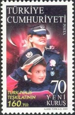 Child and Woman in Police Uniform