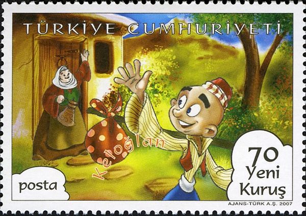 Illustrations for children's story, "Keloglan"