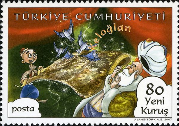 Illustrations for children's story, "Keloglan"