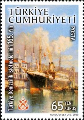 Steamship in Harbor