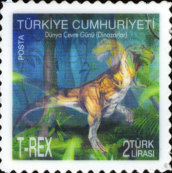 Tyrannosaurus Rex (Lenticular 3D – Moving Stamp)