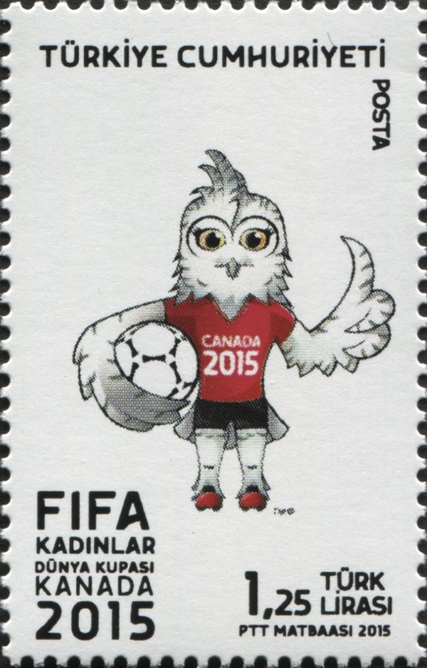 Mascot with ball of FIFA Women's World Cup Canada 2015