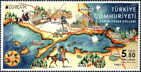 Europa (C.E.P.T.) 2020 - Ancient Postal Routes