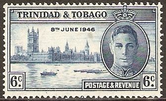 King George VI and Houses of Parliament, London