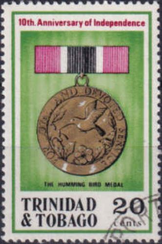 Flag and and Outline of Trinidad & Tobago
