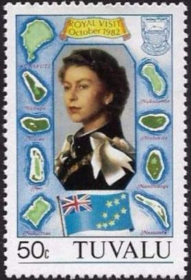 Queen Elizabeth II and Islands of Tuvalu
