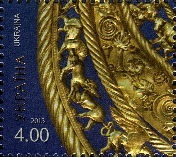 Decoration of scythian tsar. Gold, IV b.c.