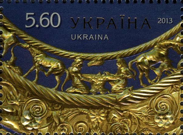 Decoration of scythian tsar. Gold, IV b.c.
