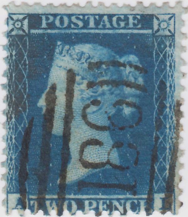 Queen Victoria - 2d Blue Plate 5 Alphabet 2