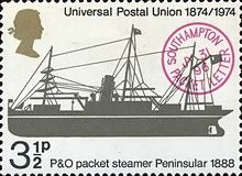 P & O Packet Steamer - Peninsular, 1888