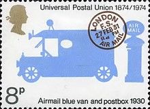 Airmail-blue Van and Postbox, 1930