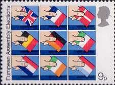 Hands placing National Flags in Ballot Boxes - 9p
