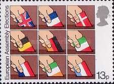 Hands placing National Flags in Ballot Boxes - 13p