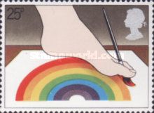 Disabled Artist with Foot painting