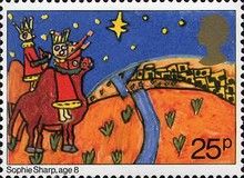 Three Kings approaching Bethlehem