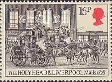 Holyhead and Liverpool Mails leaving London, 1828