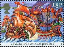 Attack of English Fire-ships - Calais