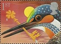 Common Kingfisher with Key