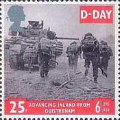 Tank and Infantry advancing from Ouistreham