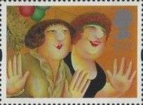 "Girls on the Town" (Beryl Cook)