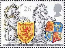 Unicorn of Scotland and Horse of Hanover