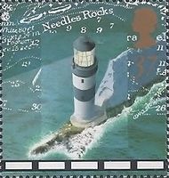 Needles Rock Lighthouse, Isle of Wight, c 1900