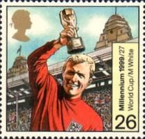 Bobby Moore with World Cup, 1966