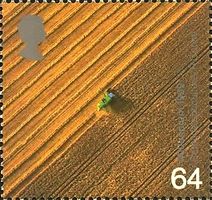 Aerial View of Combine Harvester
