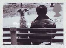 Dog and Owner on Bench