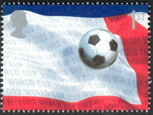 Top Left Quarter of English Flag and Football