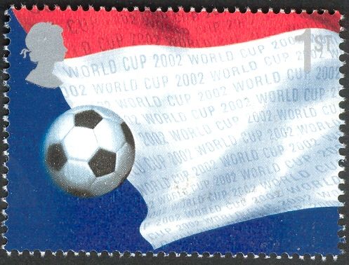 Bottom Left Quarter of English Flag and Football