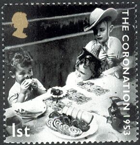 Children Eating at Street Party