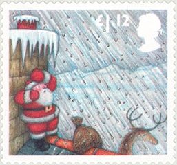 Sheltering behind Chimney