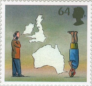 Map of British Isles and Australia (telephone) S/A