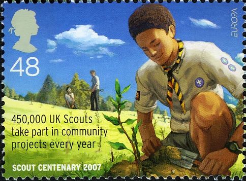 Scout Planting Tree