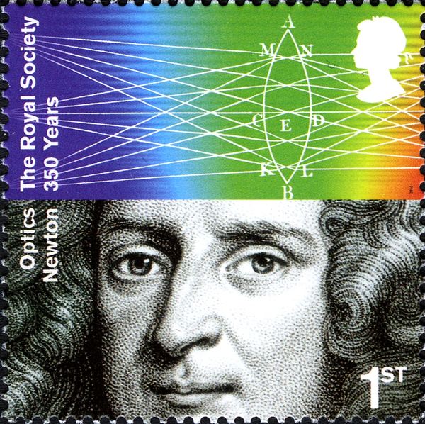Sir Isaac Newton (1642-1727), Color Spectrum, Optics Diagram